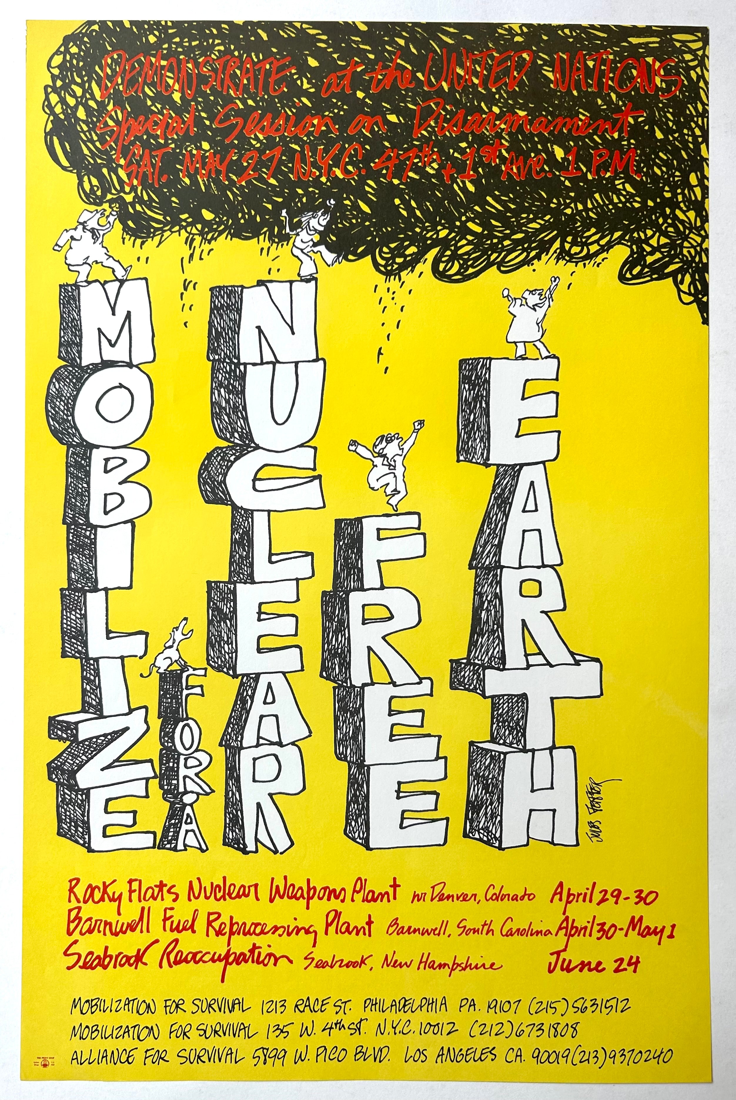 Mobilize for a Nuclear Free Earth Poster