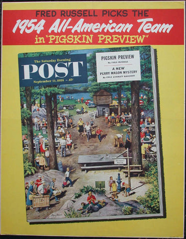Link to Saturday Evening Post September 11 All American Team 1954Stevan Dohanos Product
