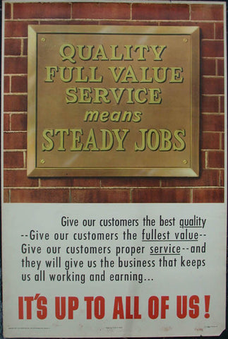 Link to It's Up To All Of Us! Give Our Customers The Best QualityVictor B. Wells Product