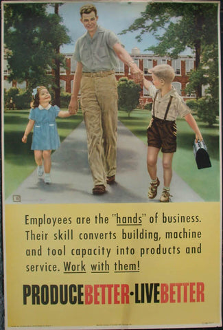Link to PBLB Employees Are The Hands Of Business PrintDouglass-Illustration Courtesy of Avondale Mills, Sylacauga, AL Product