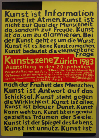 Link to Kunstszene Zürich 1983 Ausstellung in den Züspa HallenSwitzerland, 1983 Product