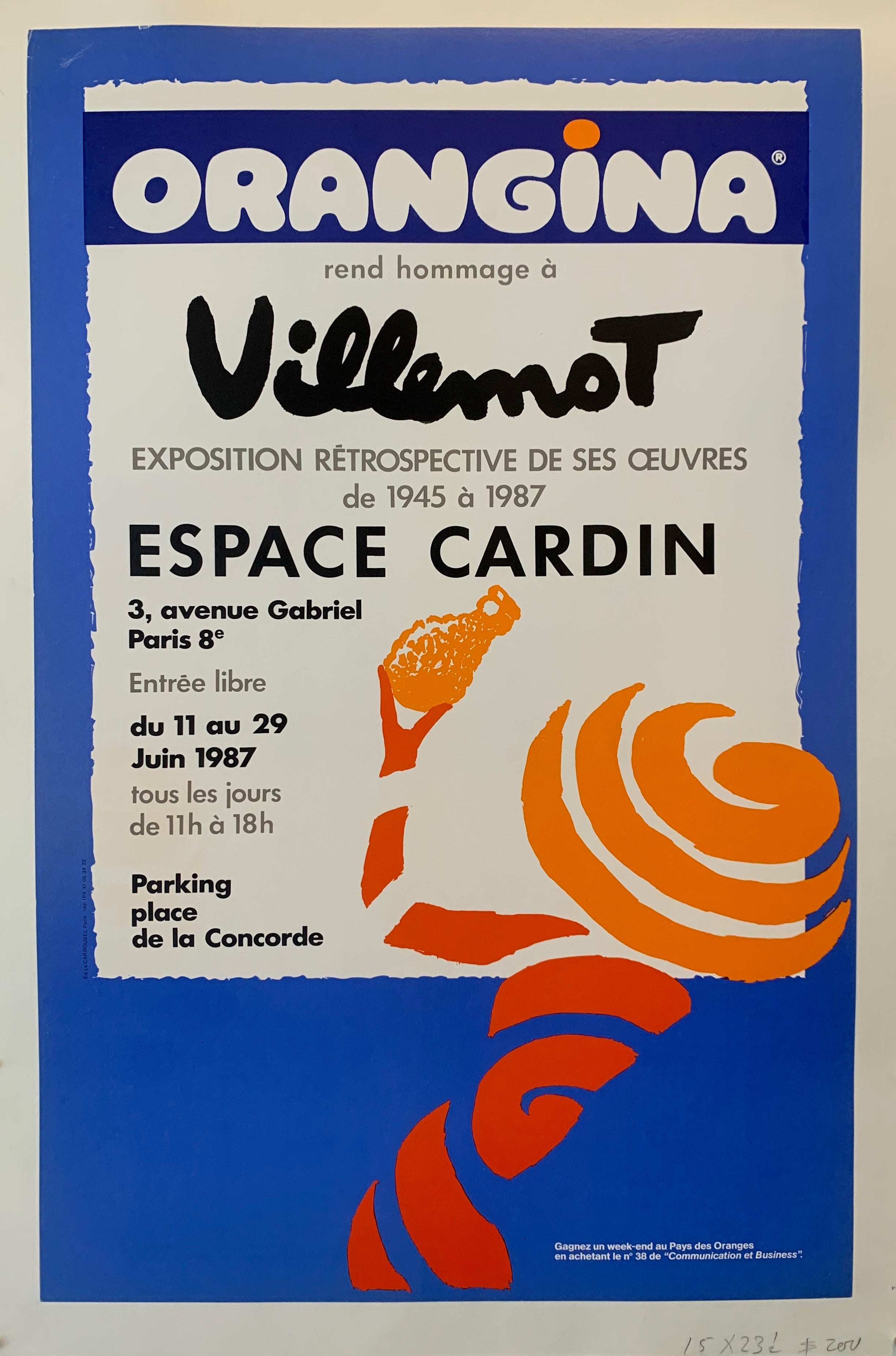 Orangina and Villemot Poster