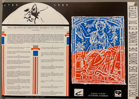 Link to Declarations Des Droits De L'Homme Et Du Citoyen PosterFrance, 1989 Product