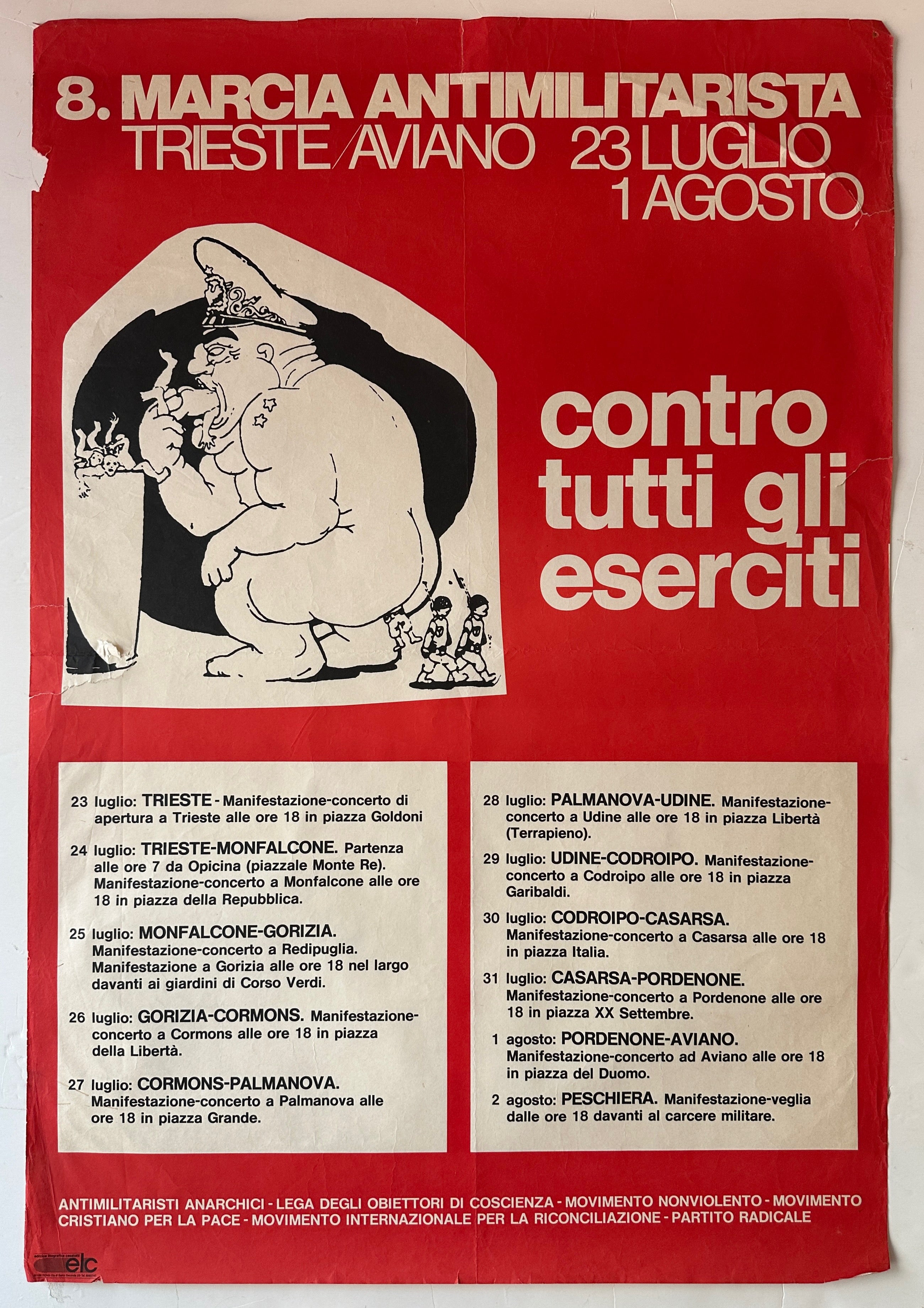 Marcia Antimilitarista Poster