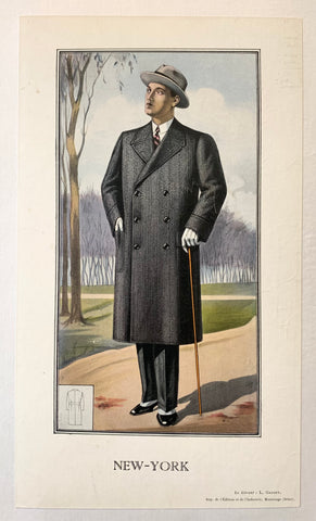 Link to  French New-York Men's Fashion PosterFrance, 1930.  Product