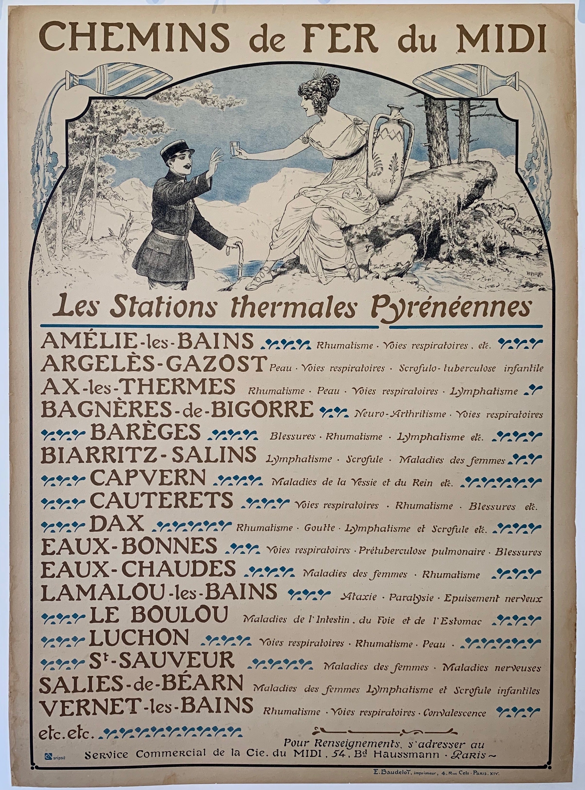 Chemins de Fer du Midi Print ✓