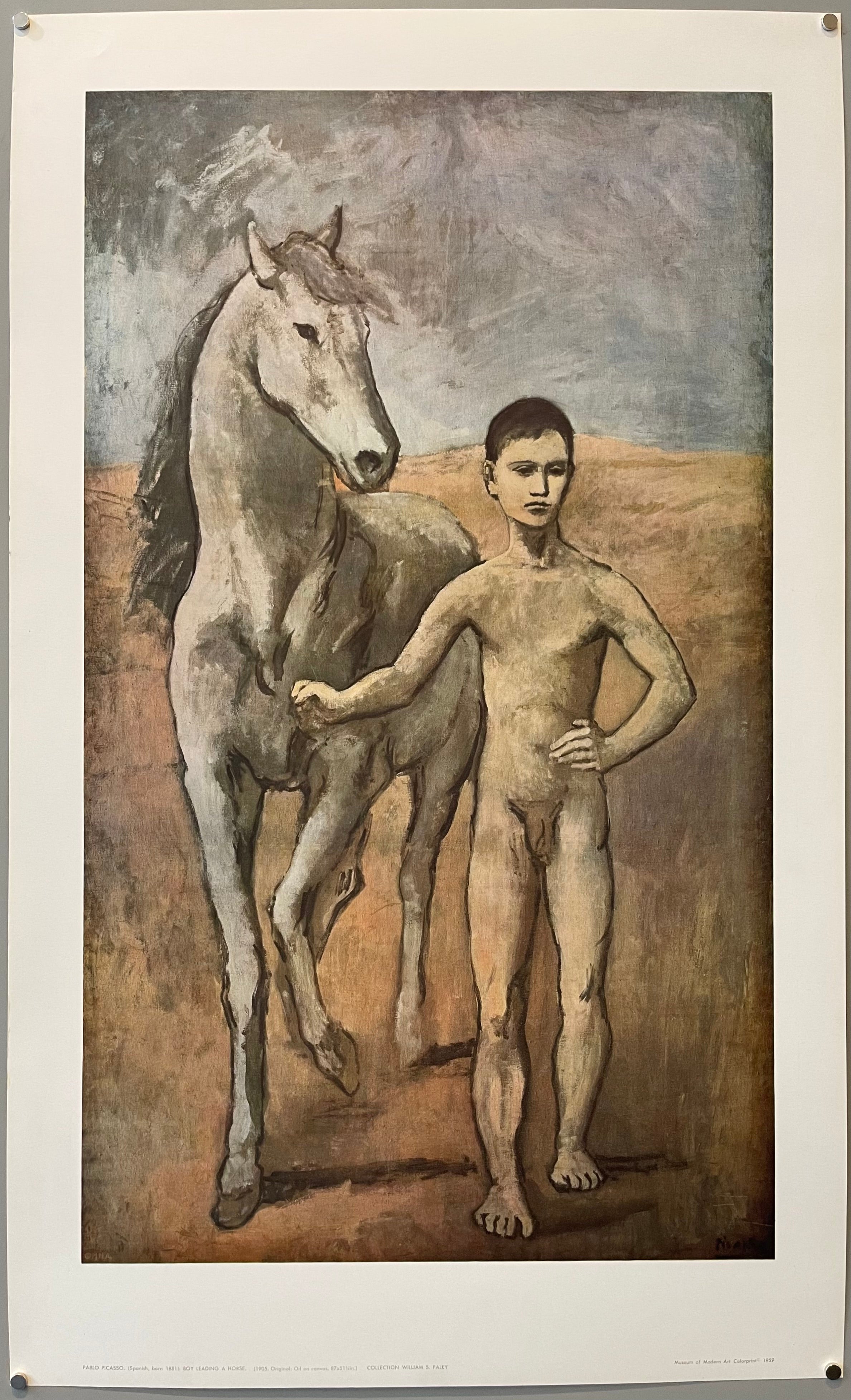 poster of pablo picasso's boy leading a horse