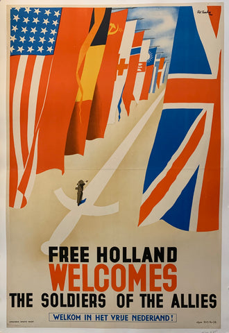 Link to  Free Holland Welcomes Soldiers PosterNetherlands, 1944  Product