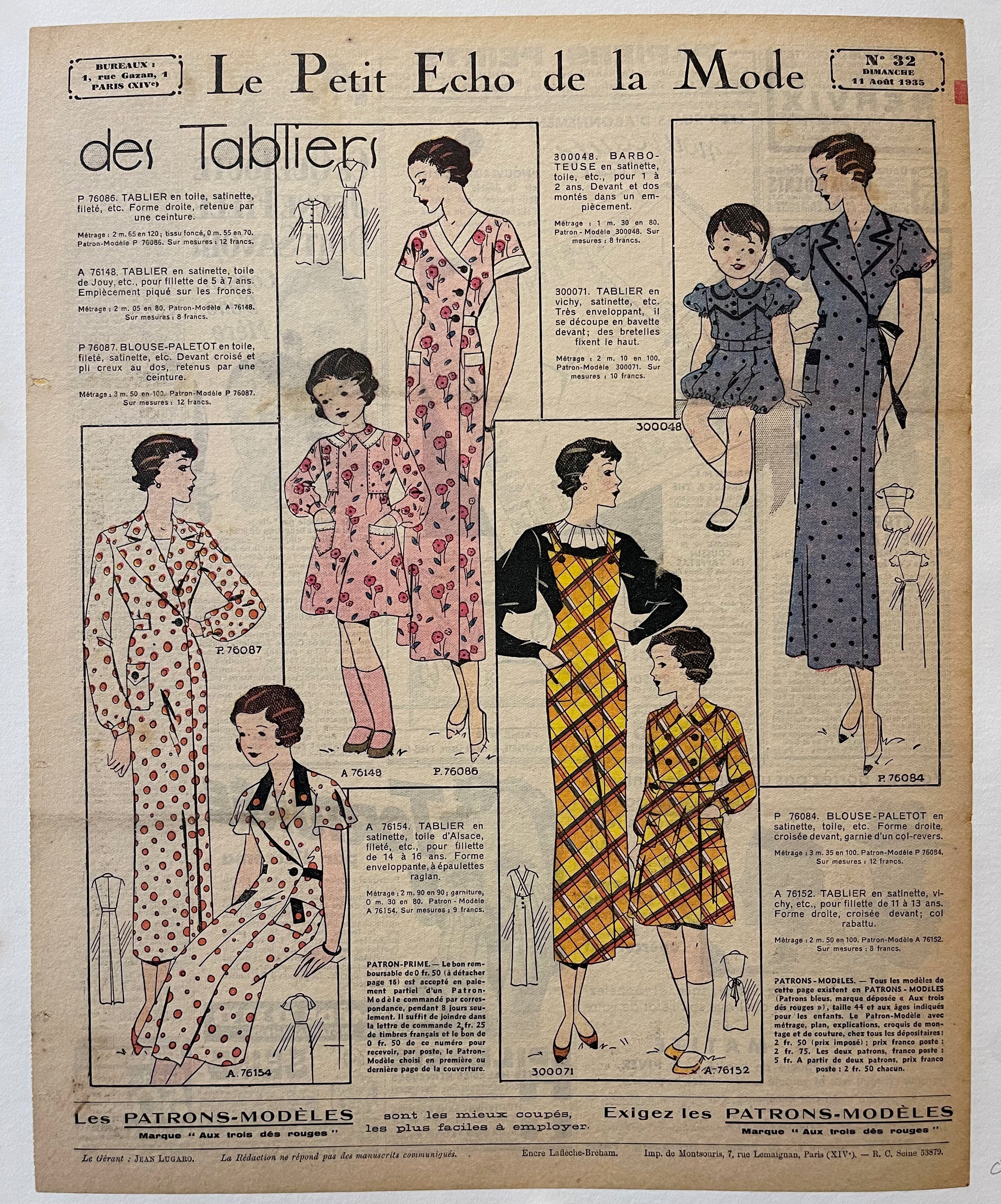 Le Petit Echo de la Mode Print