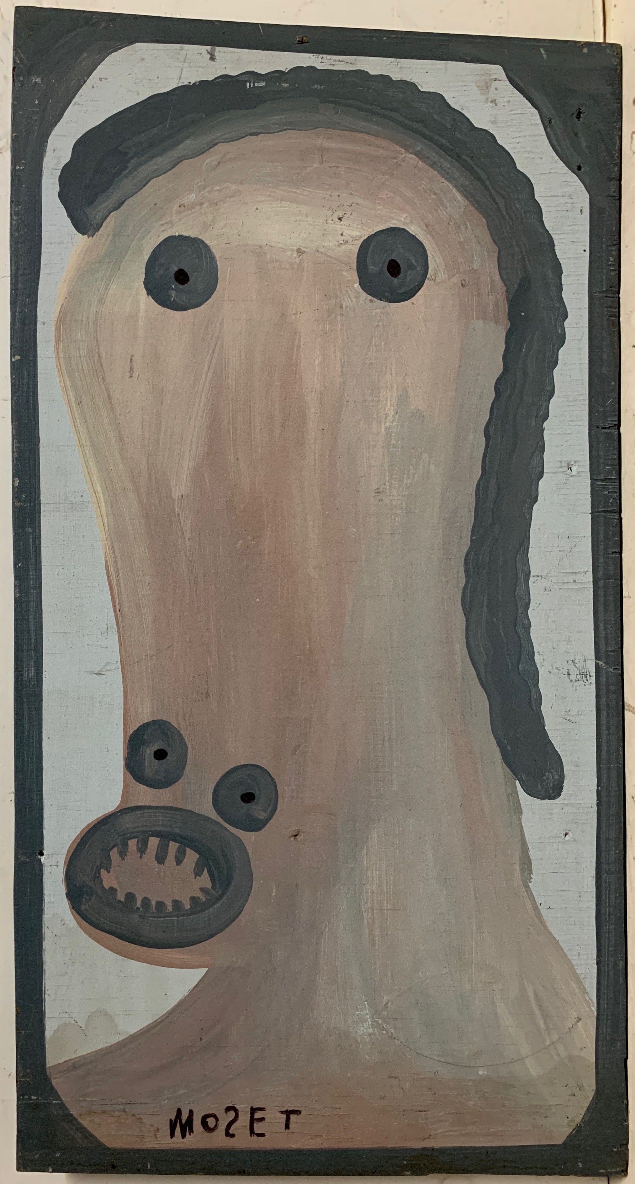 Gray Self Portrait Mose Tolliver Painting