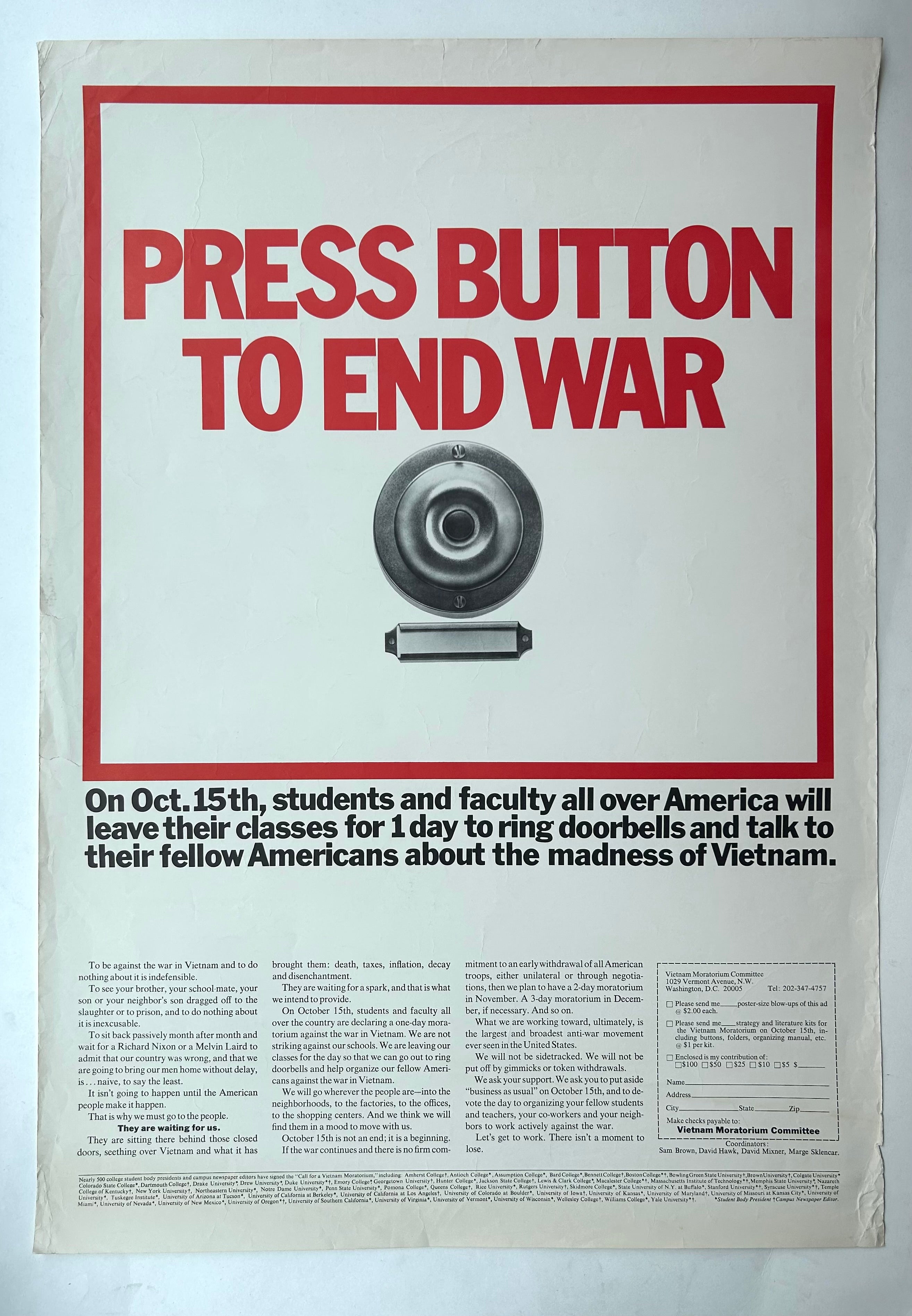 Press Button to End War Poster