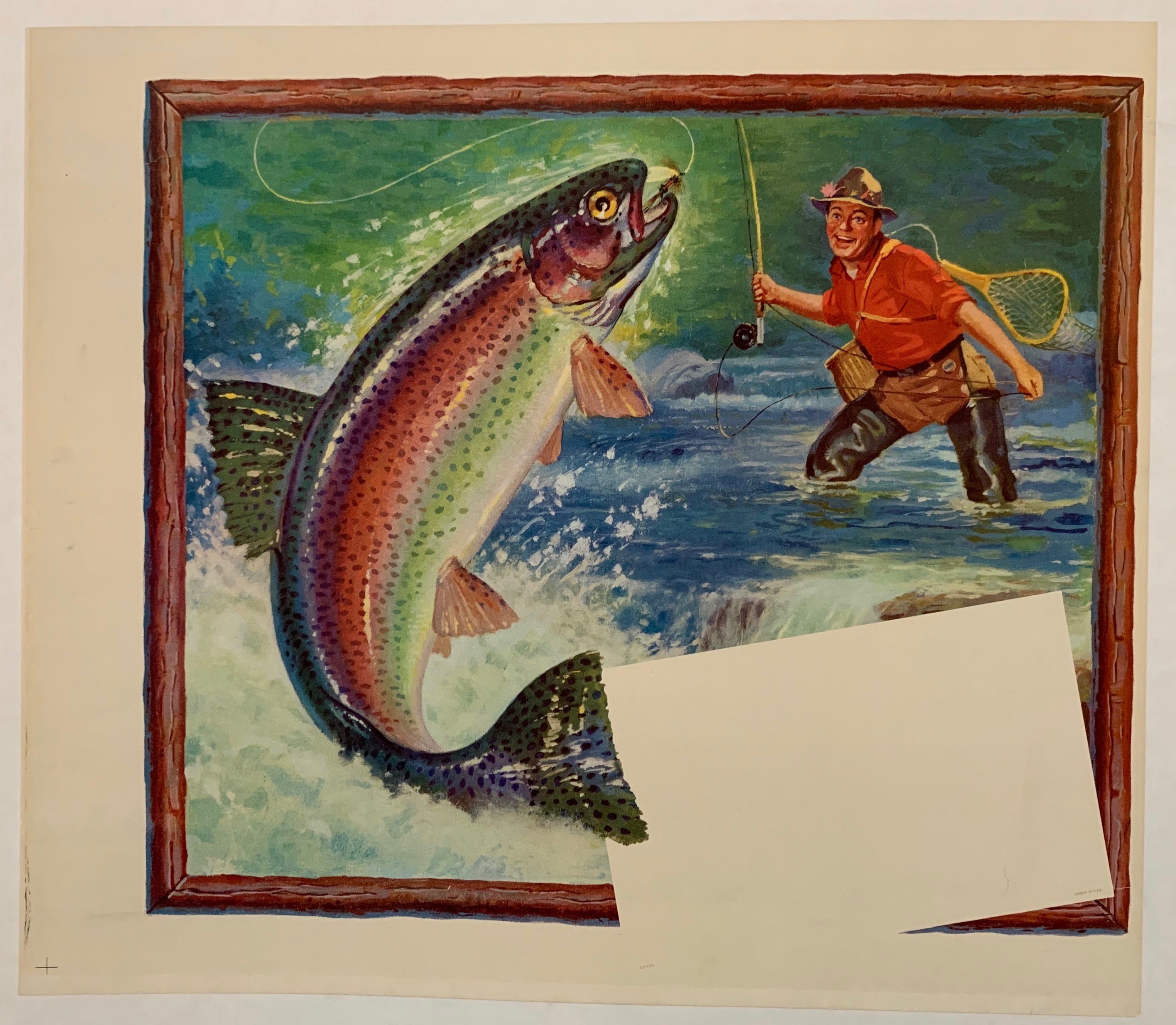 CafePress - Vintage Trout Fishing Illustration - Printed
