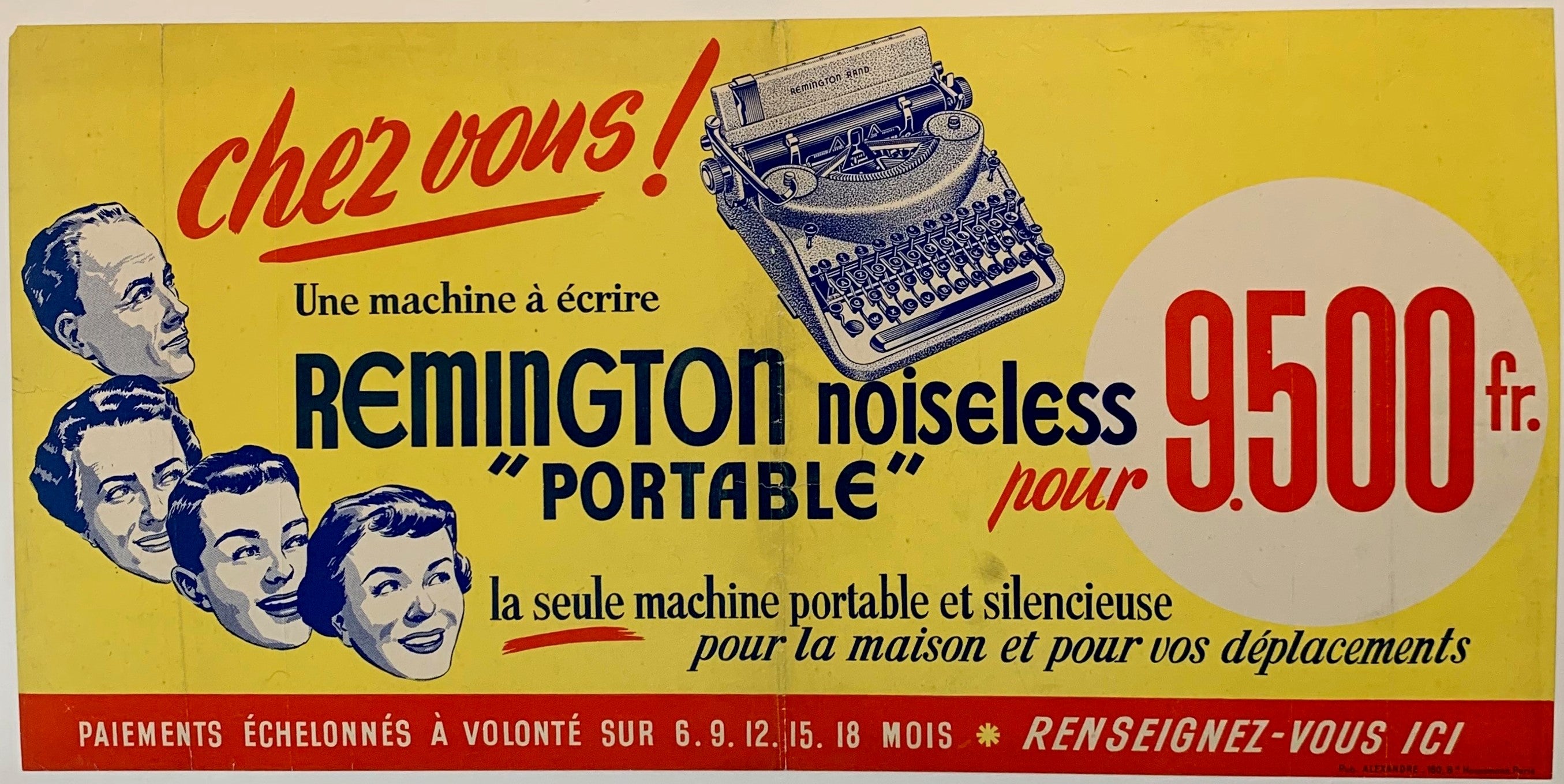 Chez vous! Une Machine a ecrire Remington noiseless "Portable"