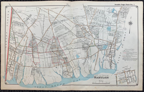 Link to Long Island Index Map No.2 - Plate 1 BabylonLong Island, C. 1915 Product