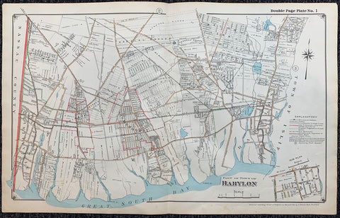 Link to  Long Island Index Map No.2 - Plate 1 BabylonLong Island, C. 1915  Product