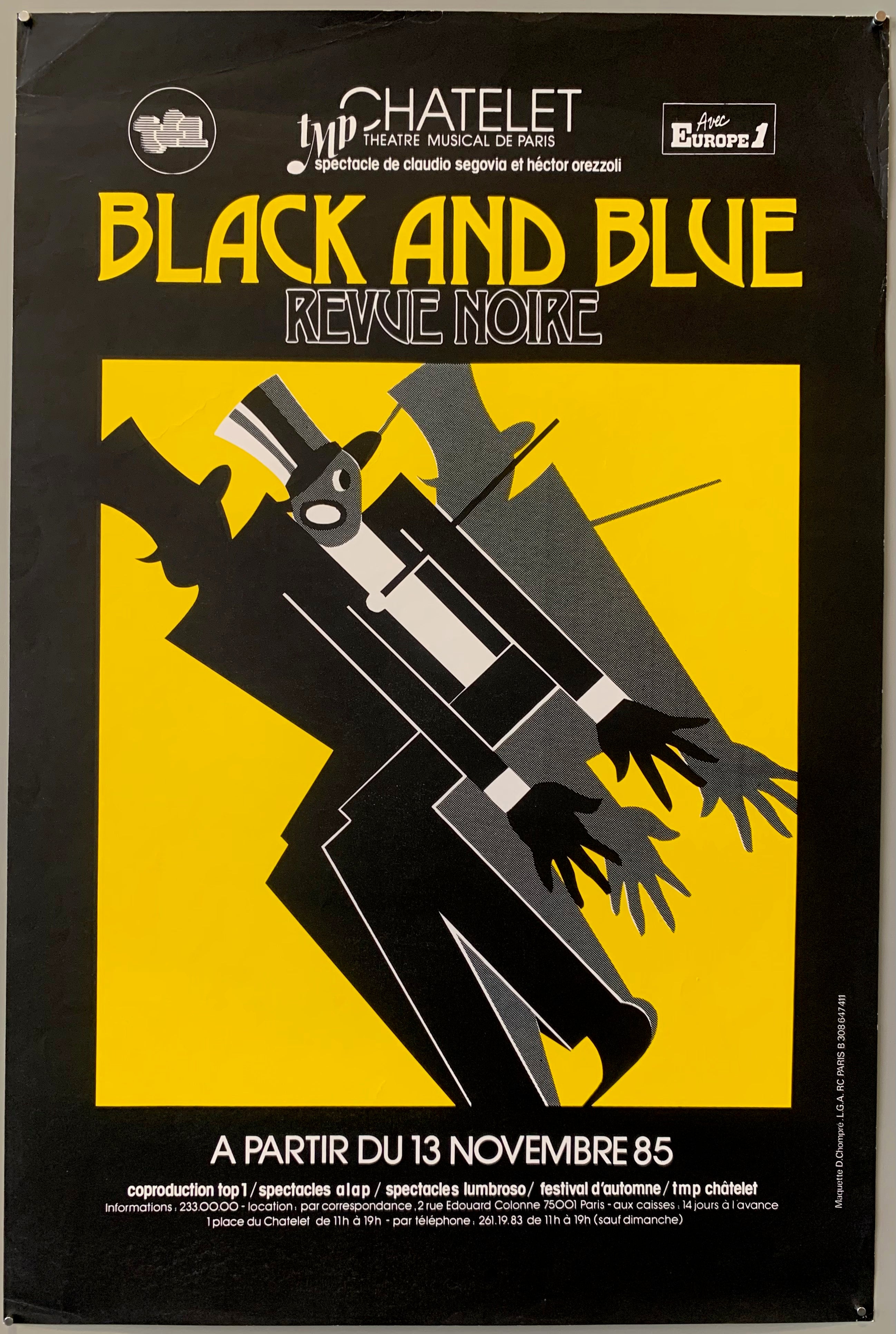 Black and Blue Revue Noire Poster