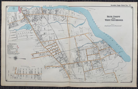 Link to  Long Island Index Map No.2 - Plate 37 Blue Point West PatchogueLong Island, C. 1915  Product