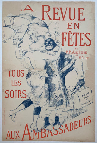 Link to  La Revue en Fêtes - Tous Les Soirs Aux Ambassadeurs - De MM. Jules Roques et H. Delorme ✓France, C. 1900s  Product