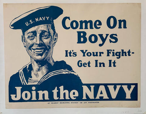 Link to Come on Boys It's your fight - get in it. JOIN THE NAVY.USA, C. 1918 Product