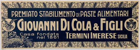 Link to Premiato Stabilimento di Paste Alimentari - Giovanni di Cola & FigliItaly, C. 1890 Product