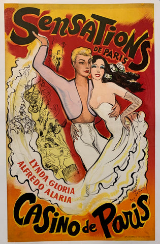 Link to  Sensations de Paris Poster ✔️France, 1954  Product