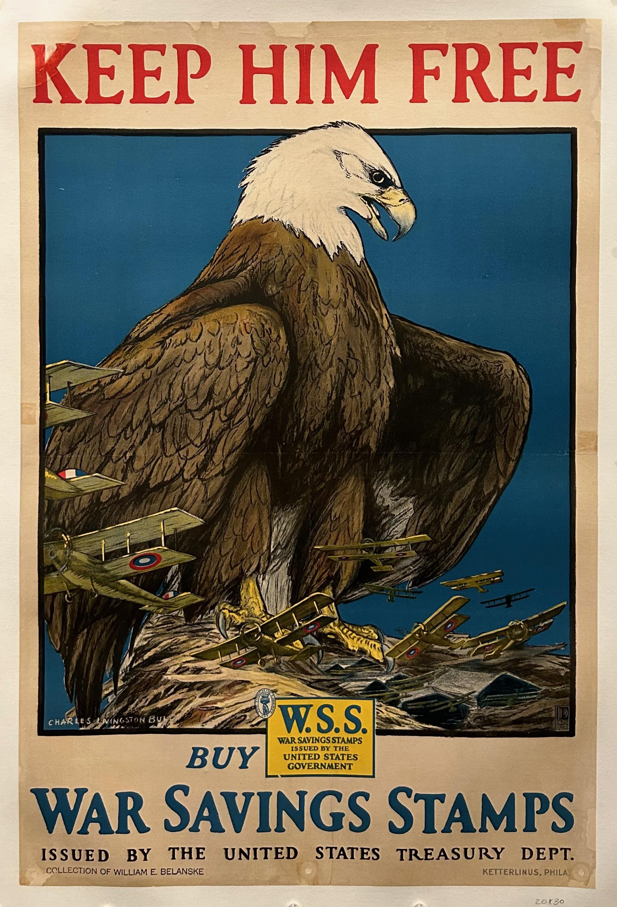 War Savings Stamps 'Keep Him Free' Poster