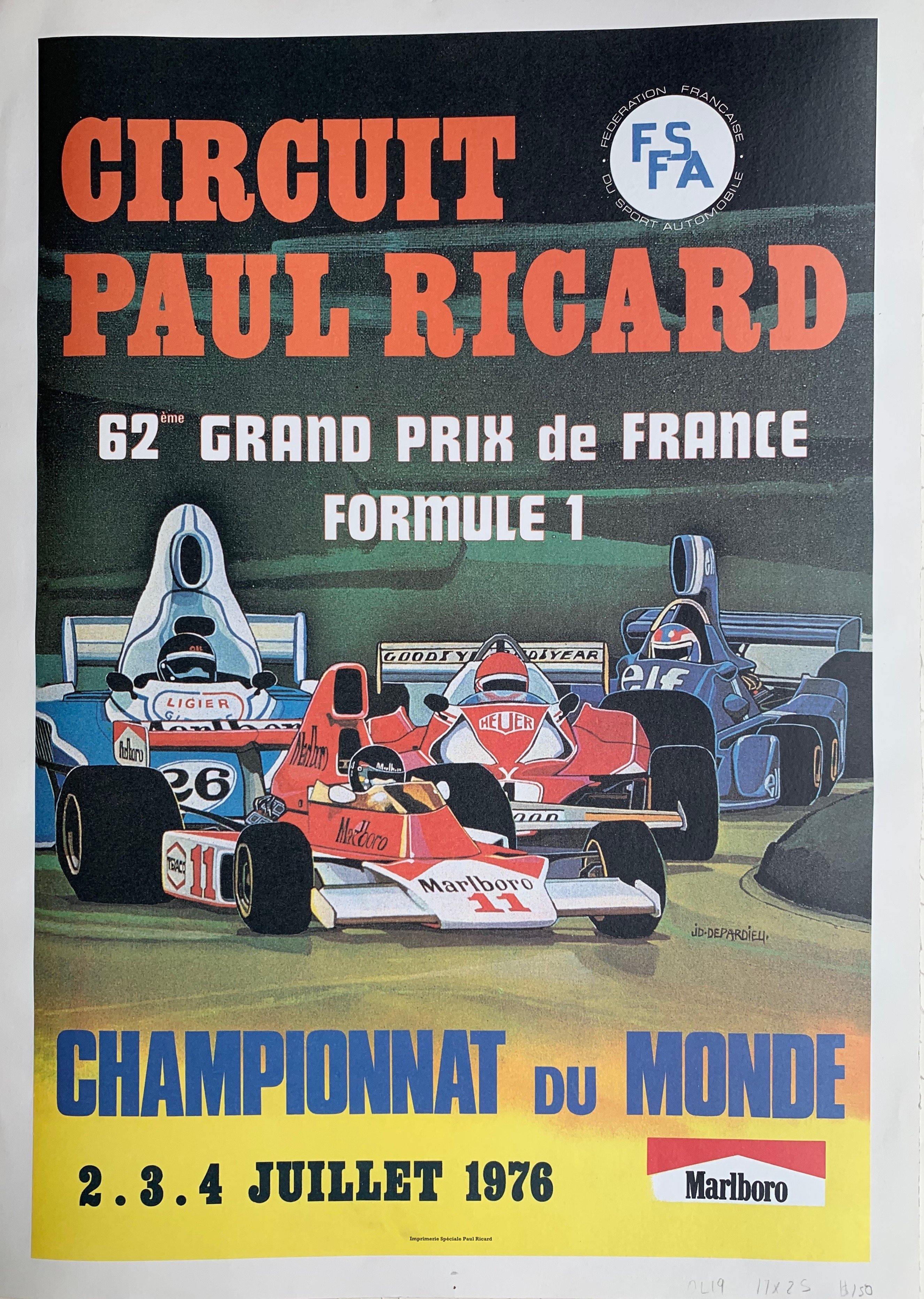 Circuit Paul Ricard -- 62eme Grand Prix de France Formule 1 -- Championnat  Du Monde -- Juillet 1976