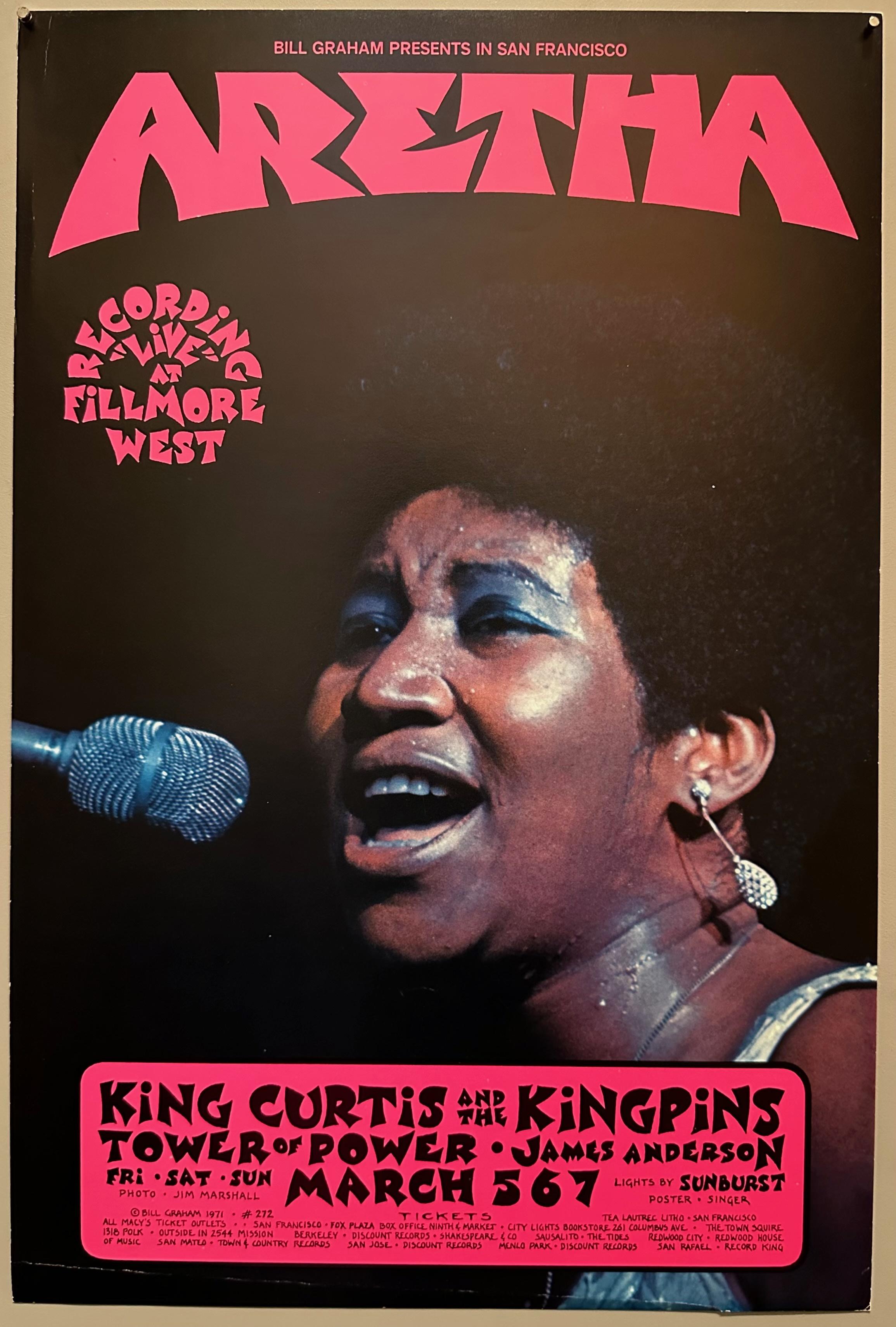 Aretha Franklin Fillmore West Poster