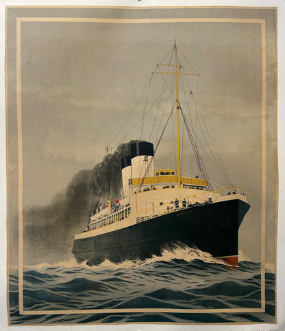 Link to  Sandy Hook Steamship PosterFrance, c. 1920  Product