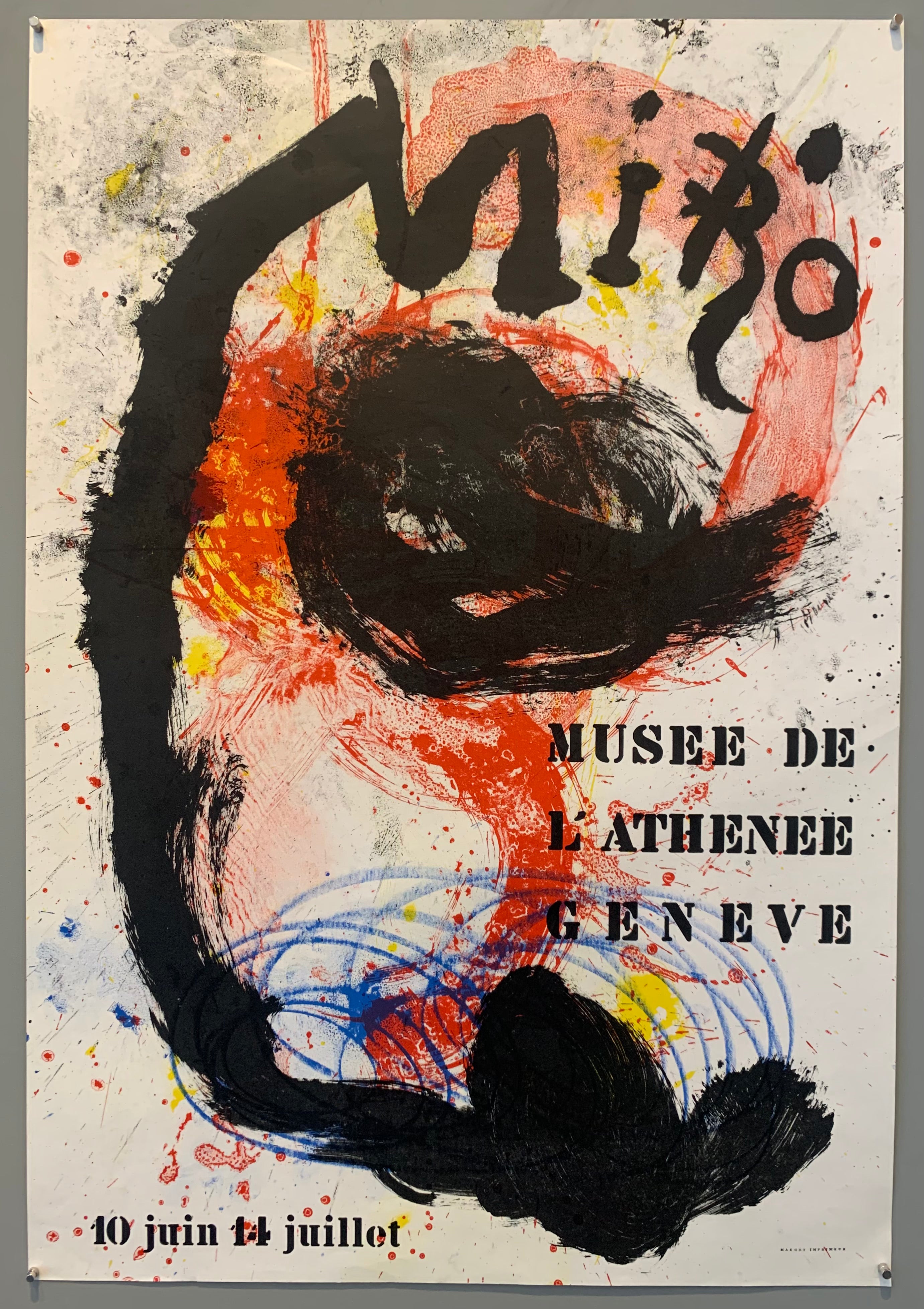 Poster for exhibition at Musée de l'Athenée Geneva