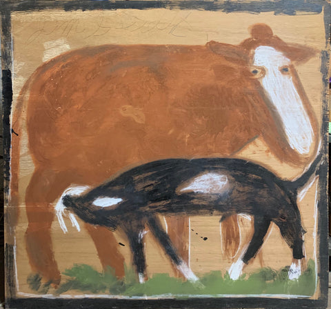 Link to Nursing Calf #17, Jimmie Lee Sudduth PaintingU.S.A, c. 1995 Product