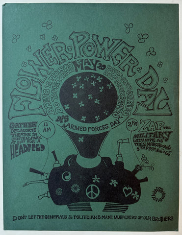 Link to  Flower Power Day Poster, Green sold onlineUSA, 1967  Product