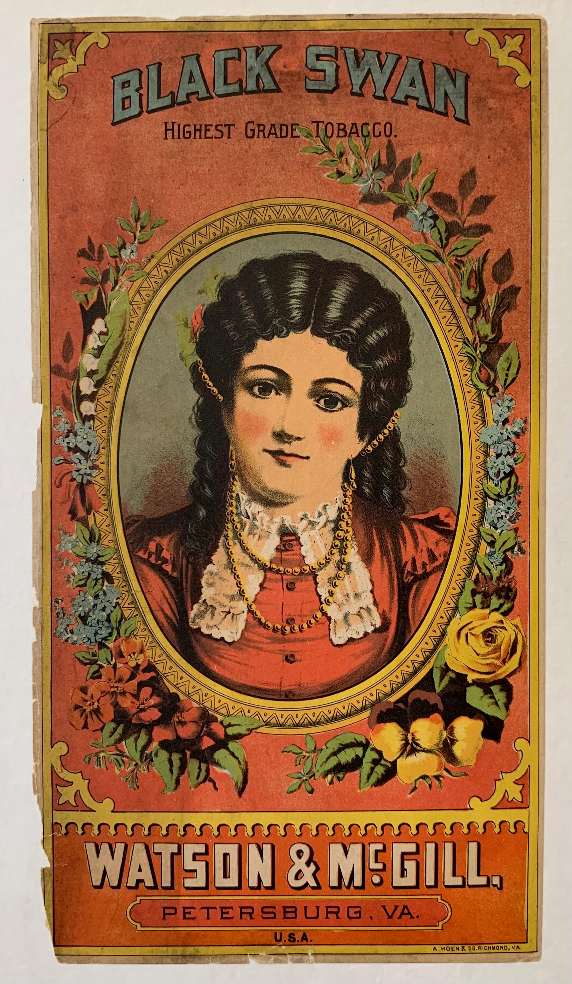 Black Swan Tobacco Label