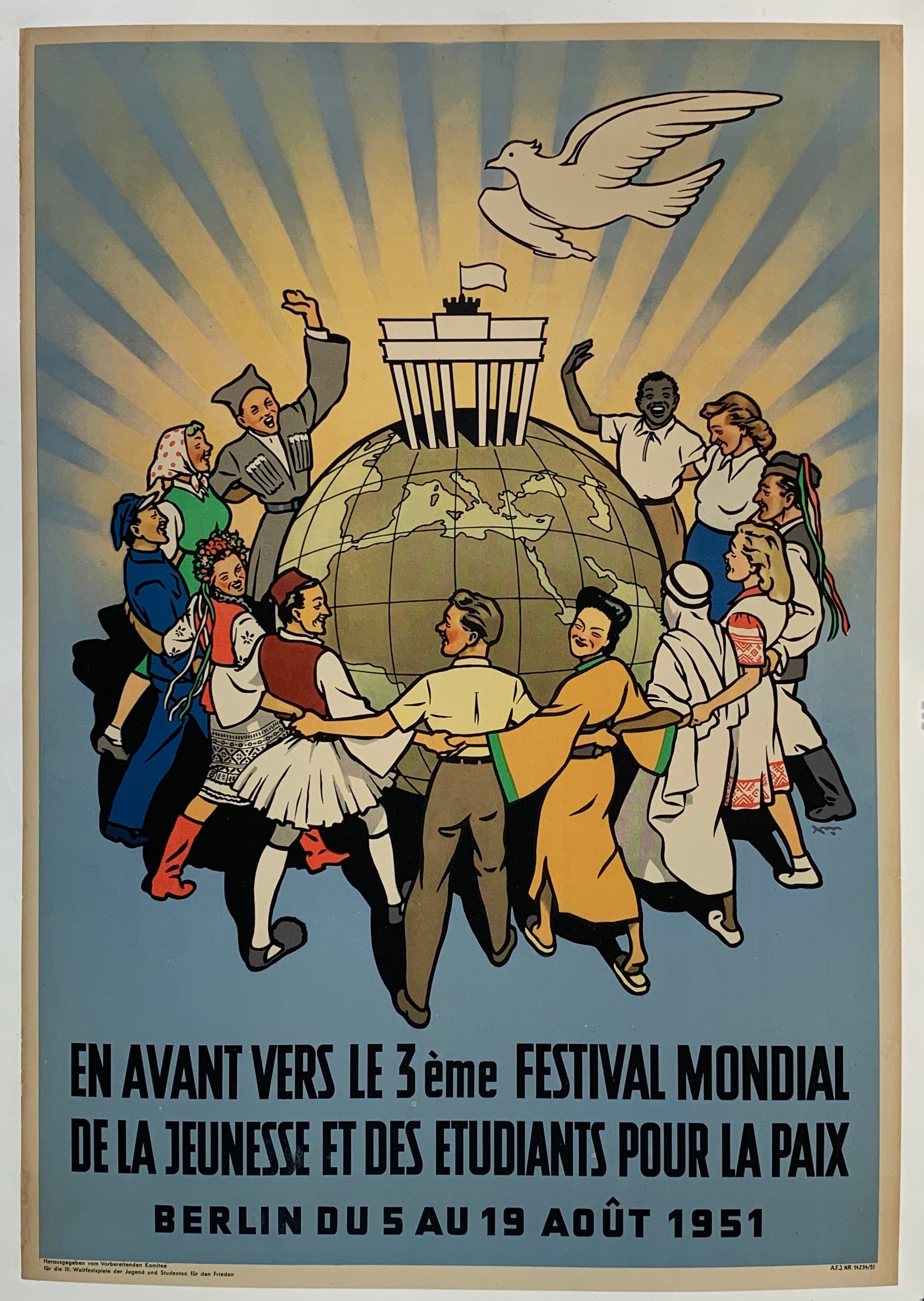 En Avant Vers Le 13ème Festival Mondial de la Jeunesse et des Etudiants Pour la Paix - Berlin Du 5 Au 19 Aout 1951