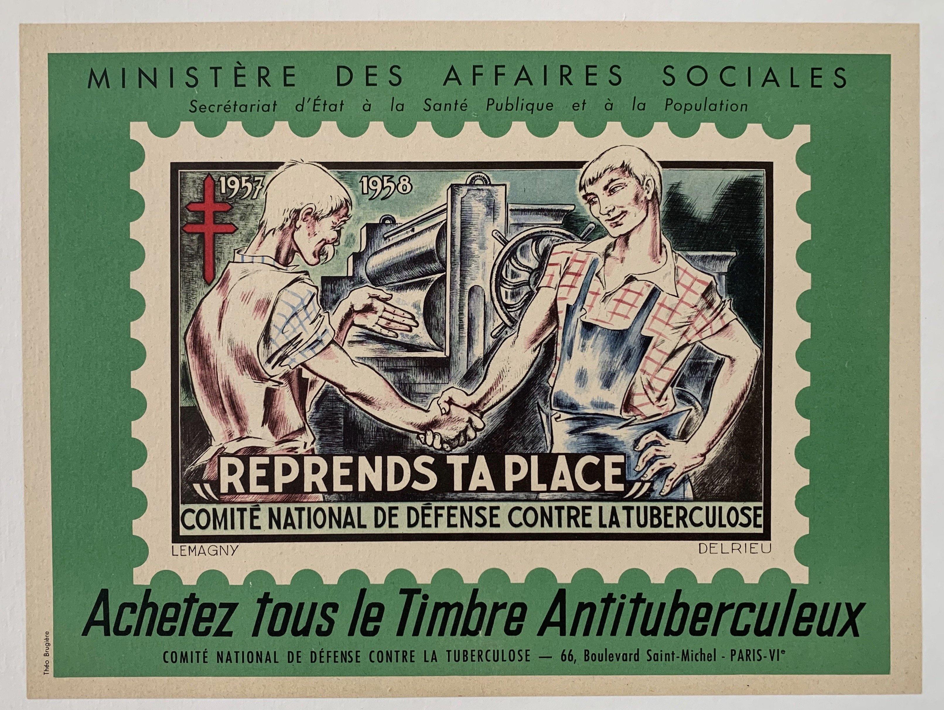 Ministère des affaires sociales, Comite national de defense contre la tuberculose - Poster Museum