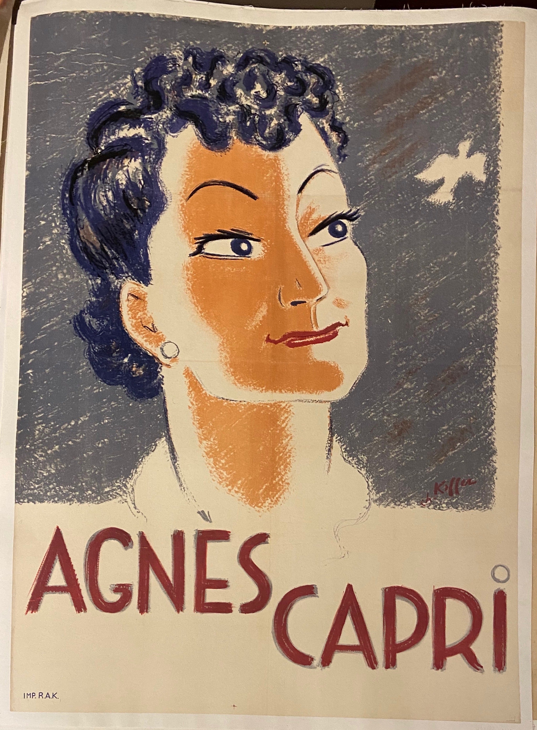 Agnès Capri Vintage Poster