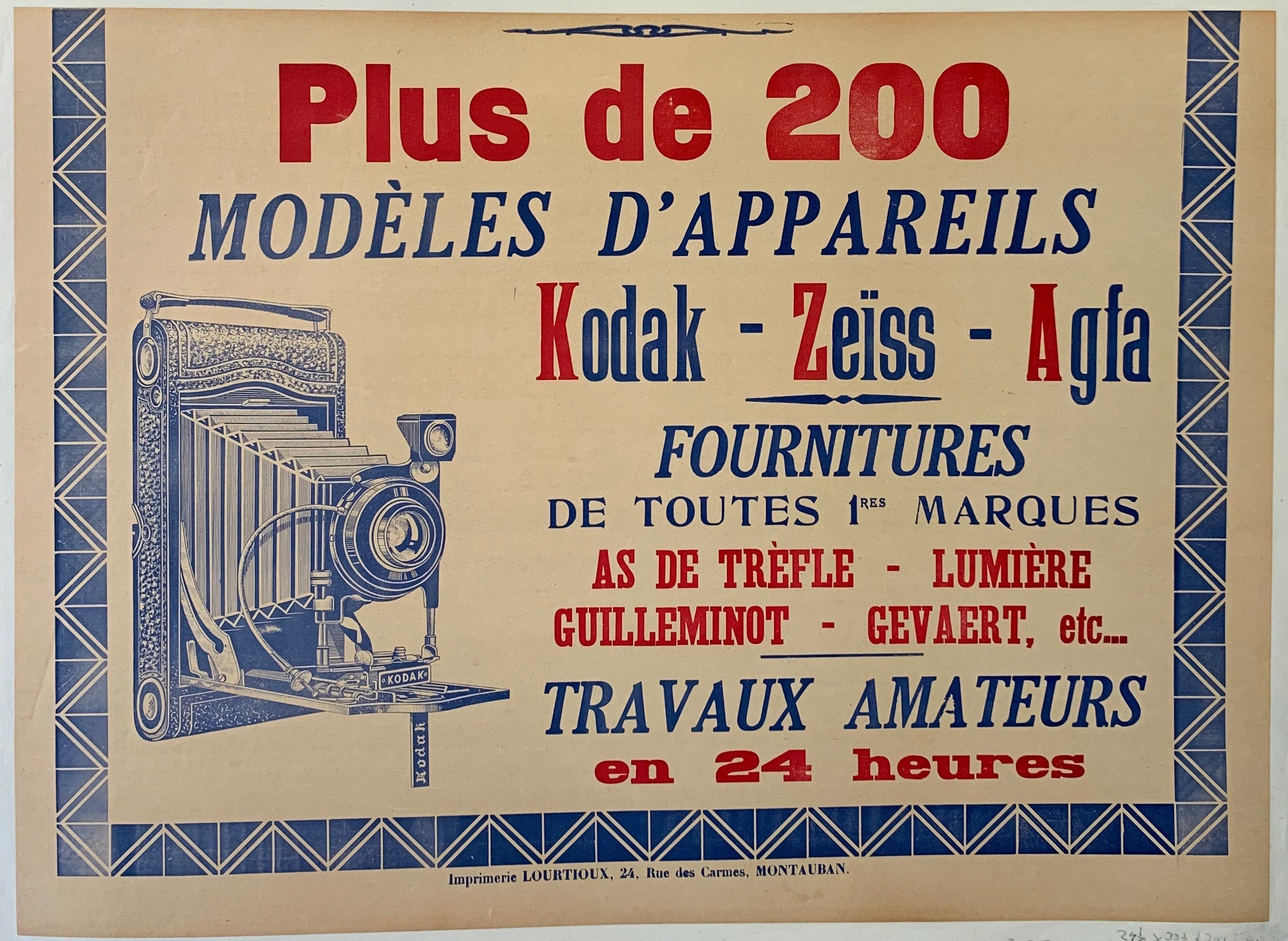 Poster advertising cameras