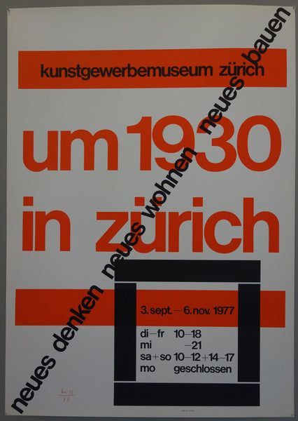 Kunstgewerbemuseum Zürich um 1930 in zürich – Poster Museum