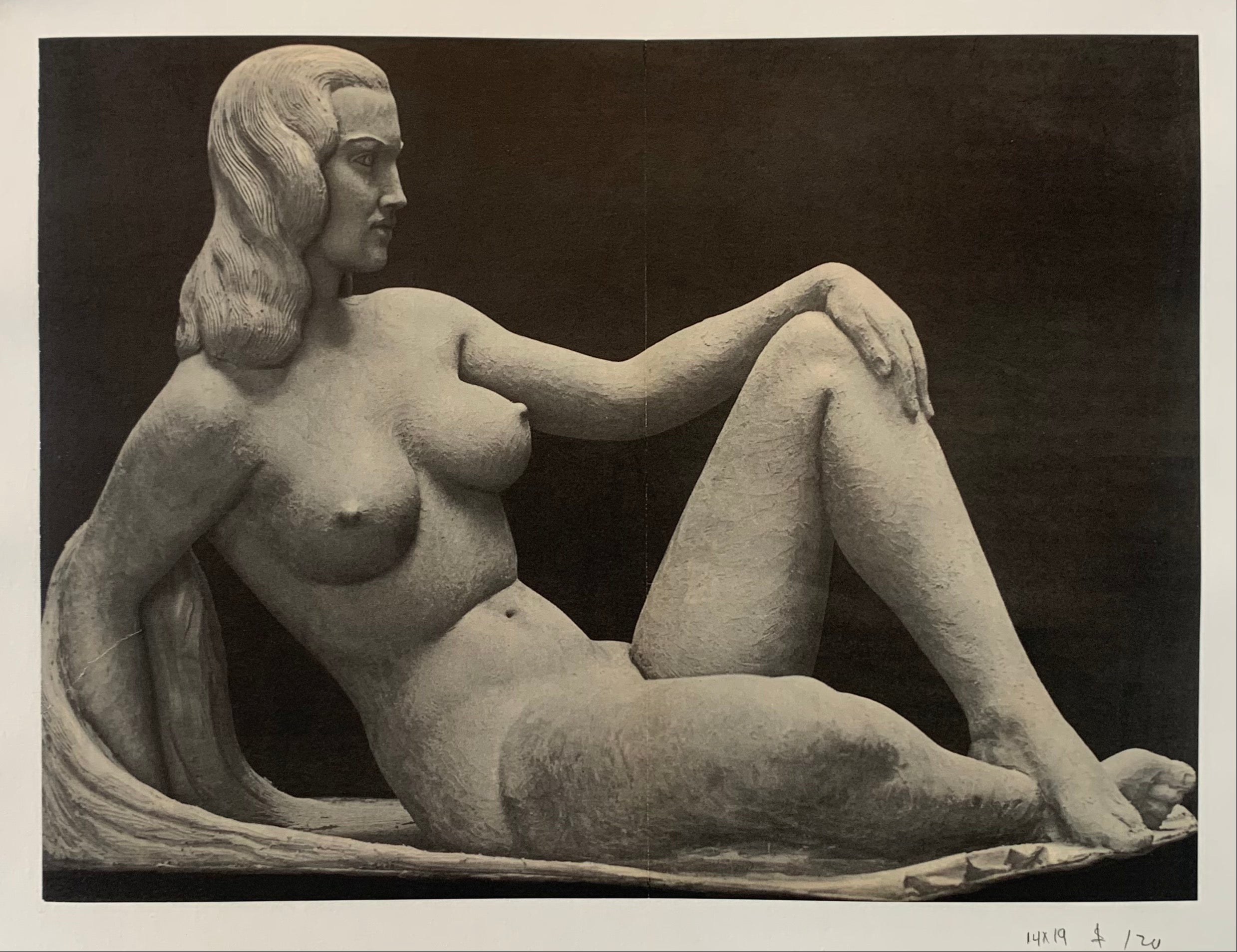 Poster of a marble female nude