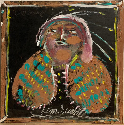 Link to Native American Contemplating #111, Jimmie Lee Sudduth PaintingU.S.A, c. 1995 Product