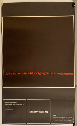 Tien Jaar Onderricht in Typografisch Ontwerpen Poster