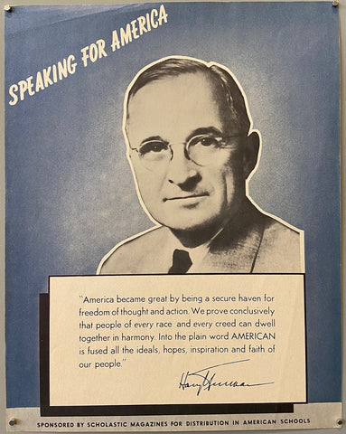 Link to  Harry Truman Speaking for America PosterUnited States, c. 1946  Product