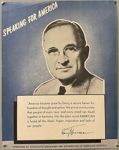 Link to Harry Truman Speaking for America PosterUnited States, c. 1946 Product
