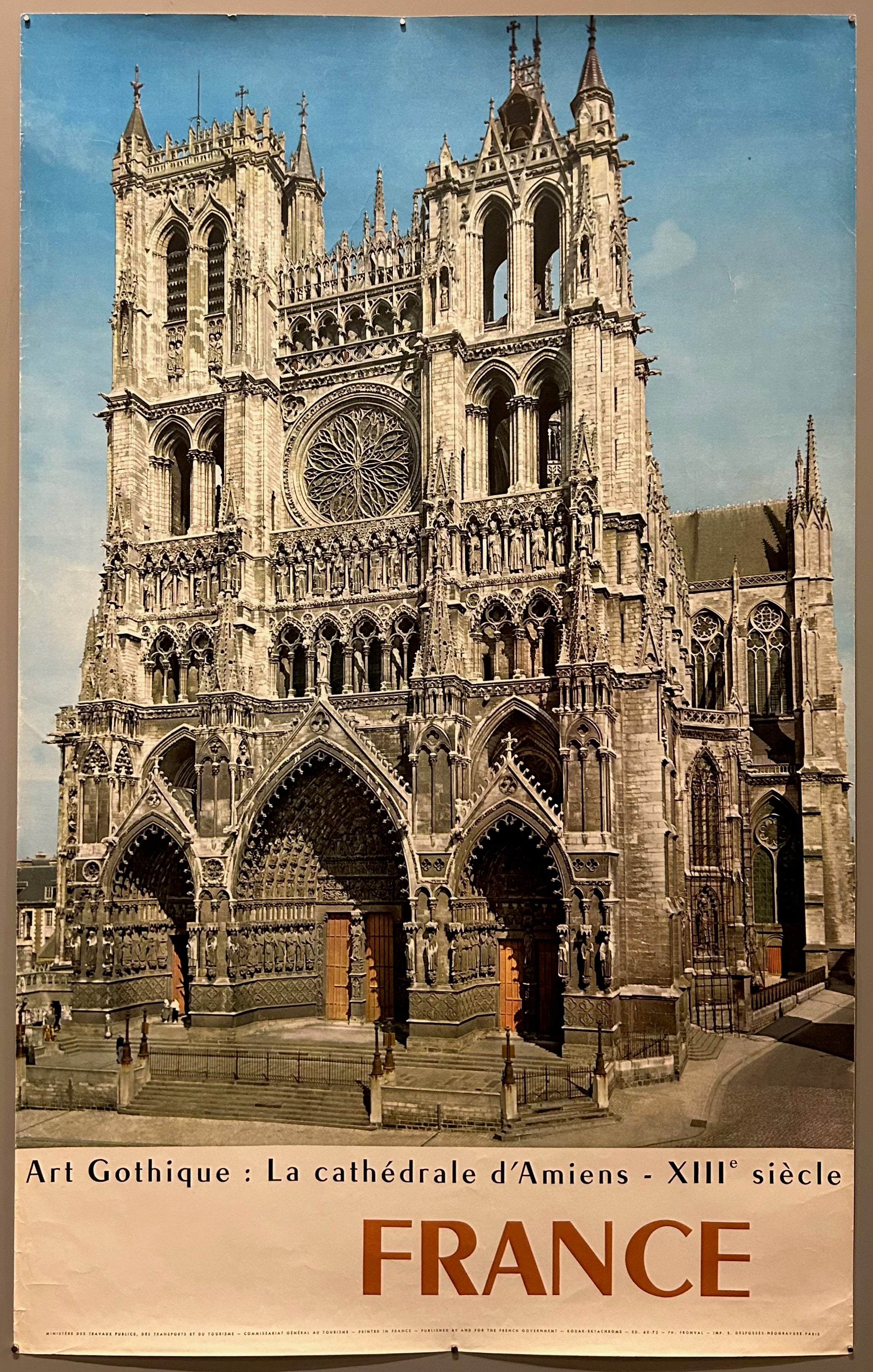France La Cathédrale d'Amiens Poster