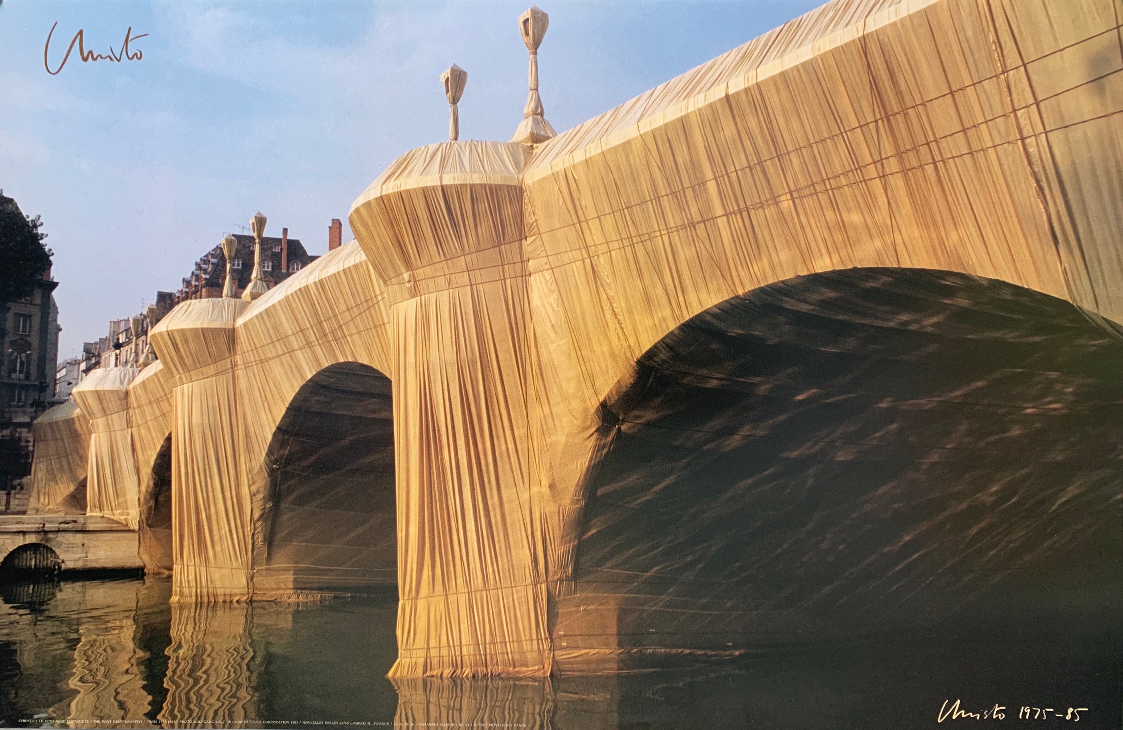 Christo's Wrapped Pont Neuf Paris France Poster
