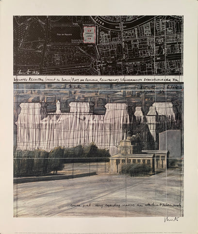 Link to Christo in Berlin Germany Wrapped Reichstag PosterChristo 1985 Product
