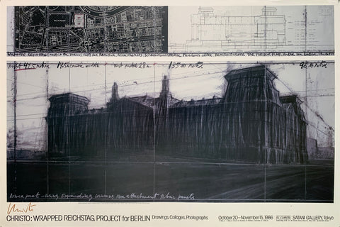 Link to Christo in Berlin Germany Wrapped Reichstag PosterChristo 1986 Product