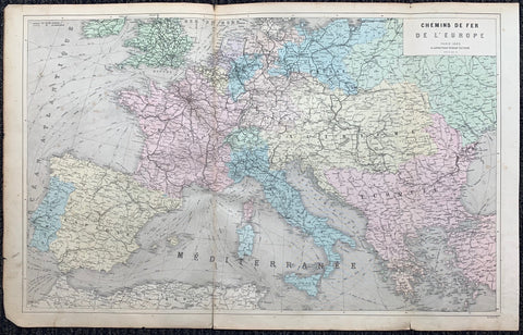 Link to  Chemins De Fer Railroad Map1860  Product