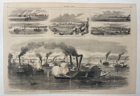 Link to  Harper's Weekly 'Memphis Naval Battle' IllustrationsU.S.A., 1862  Product