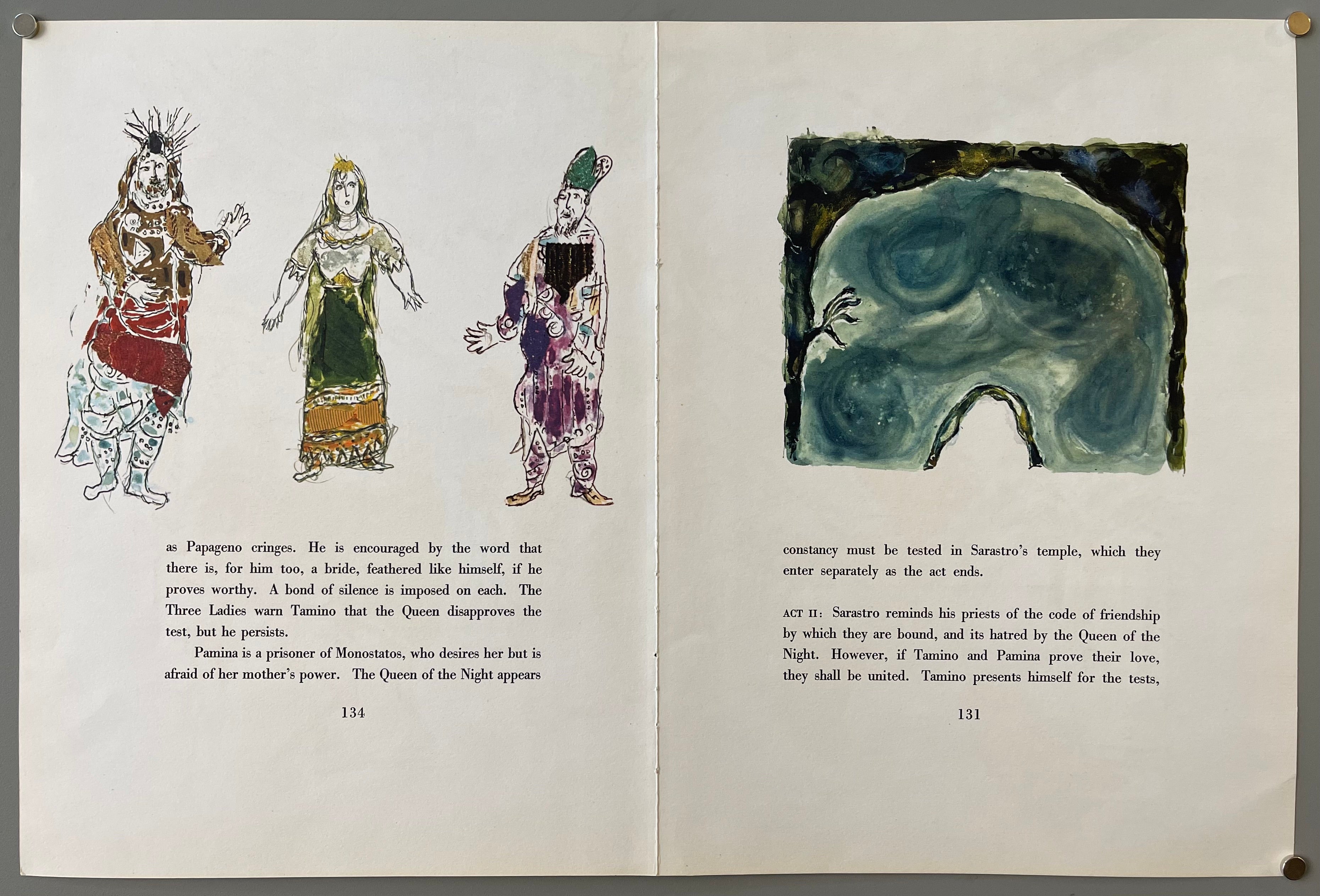 poster of Magic Flute commentary and Chagall watercolors